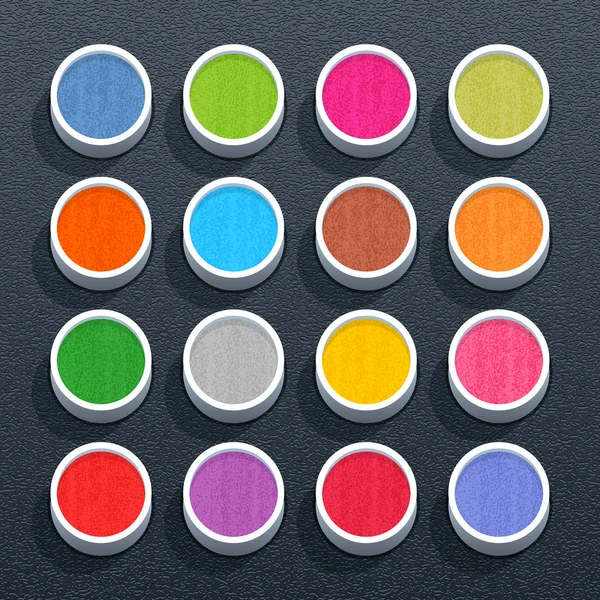 Lege cirkel knop met geschilderde textuur — Stockvector