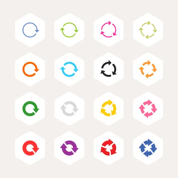 16 flecha signo icono conjunto — Vector de stock