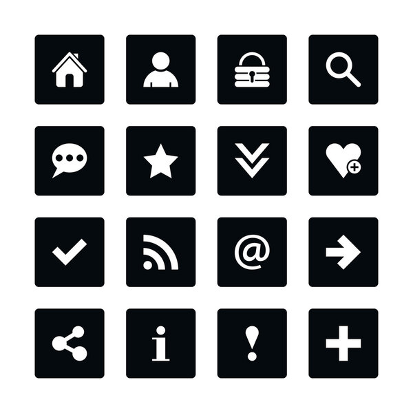 16 web pictogram set.