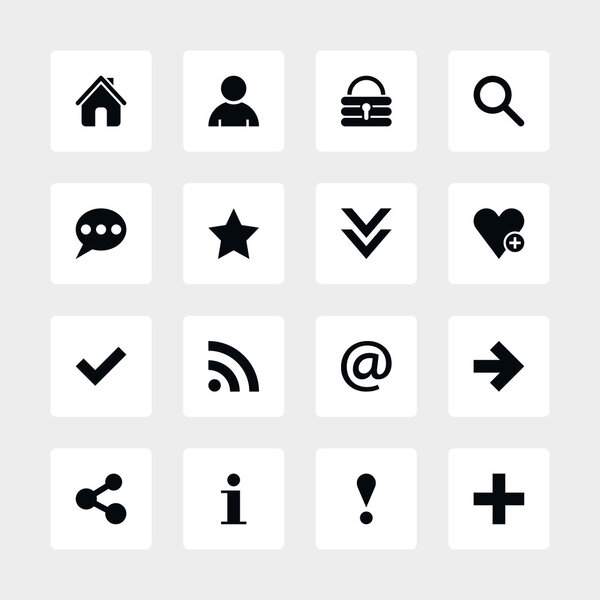 16 popular colors icon basic sign