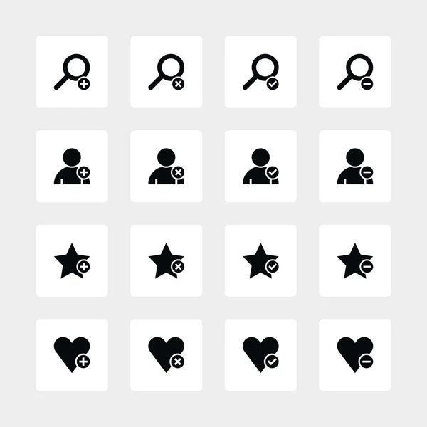 16 signe supplémentaire icône plate — Image vectorielle