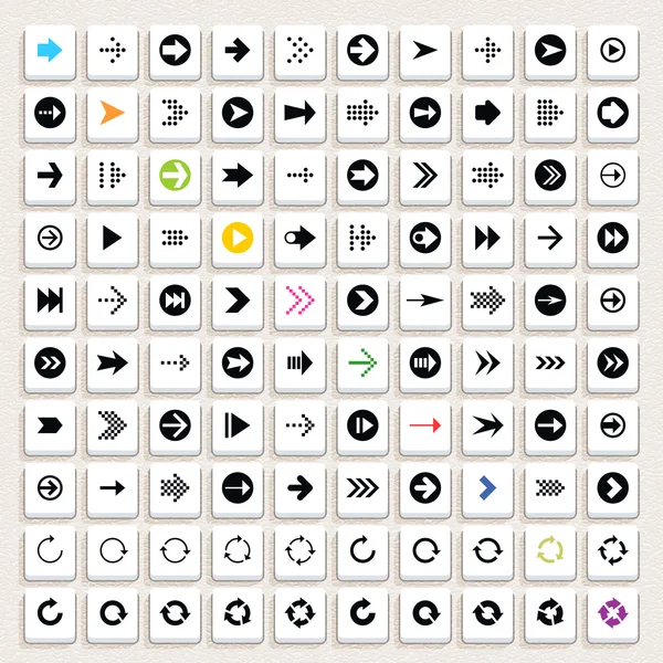 100 ikona s šipkou. — Stockový vektor