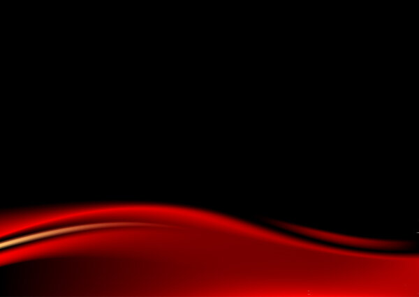 Red stage curtain on black background