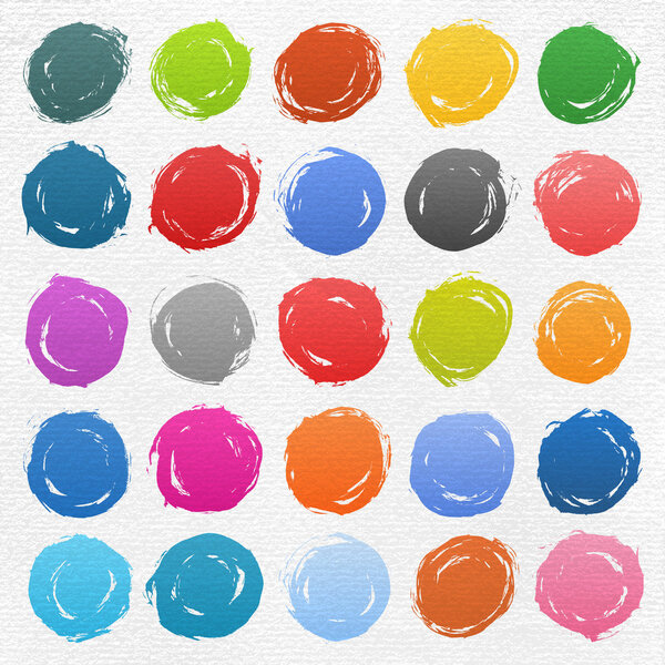 25 circle form brush stroke.