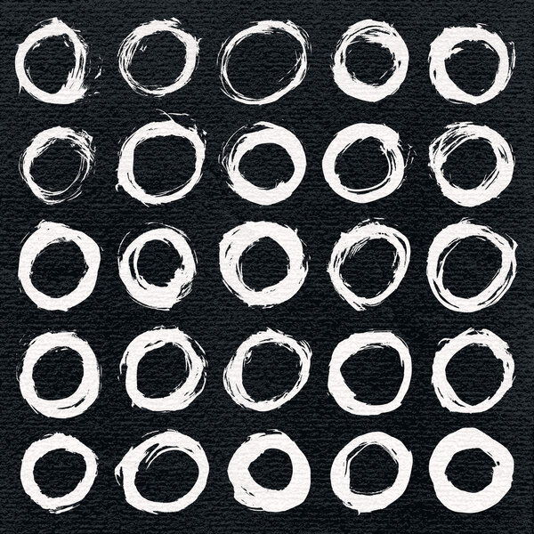 25 circle form brush stroke.