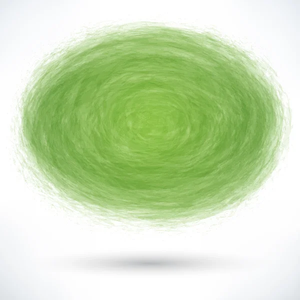 Course de brosse verte sous la forme vide d'une ellipse — Image vectorielle