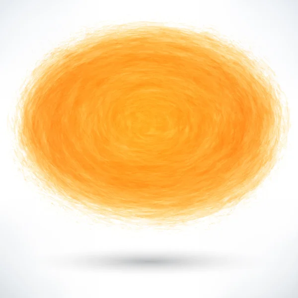 Orange brush stroke in the form of a ellipse — Stock Vector