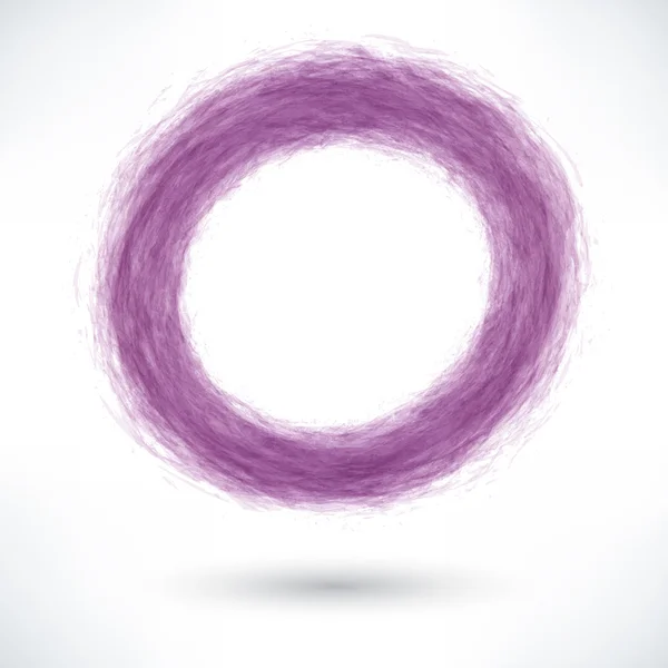 Coup de pinceau violet en cercle — Image vectorielle