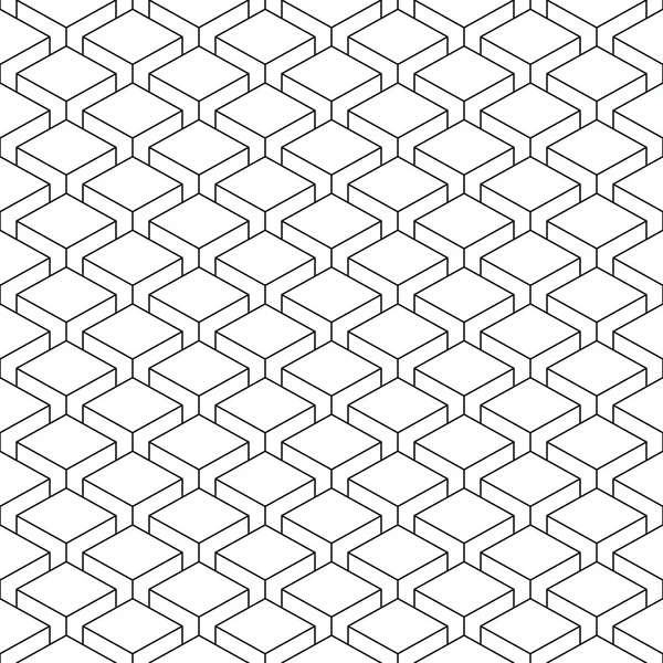 Naadloze patroon met 3-d effect kubussen — Stok Vektör