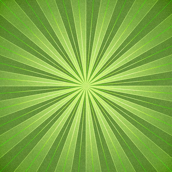 Rayon de soleil vert fond blanc . — Image vectorielle