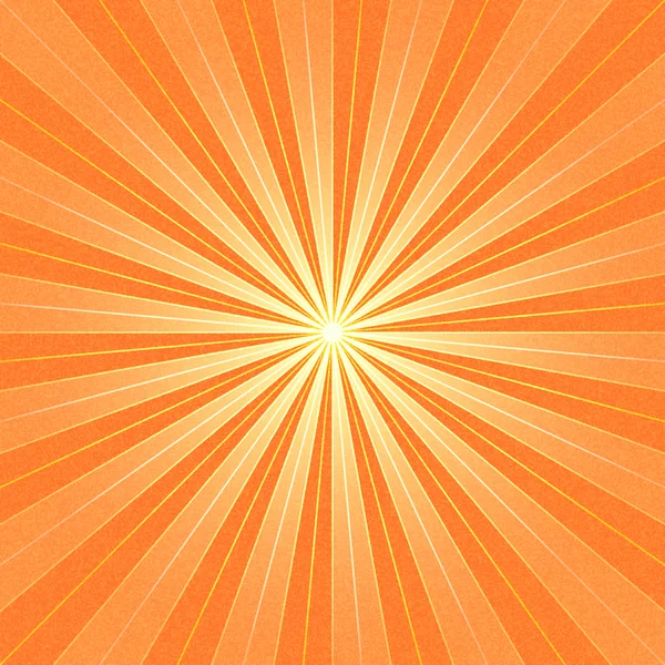 Rayon de soleil orange fond blanc . — Image vectorielle