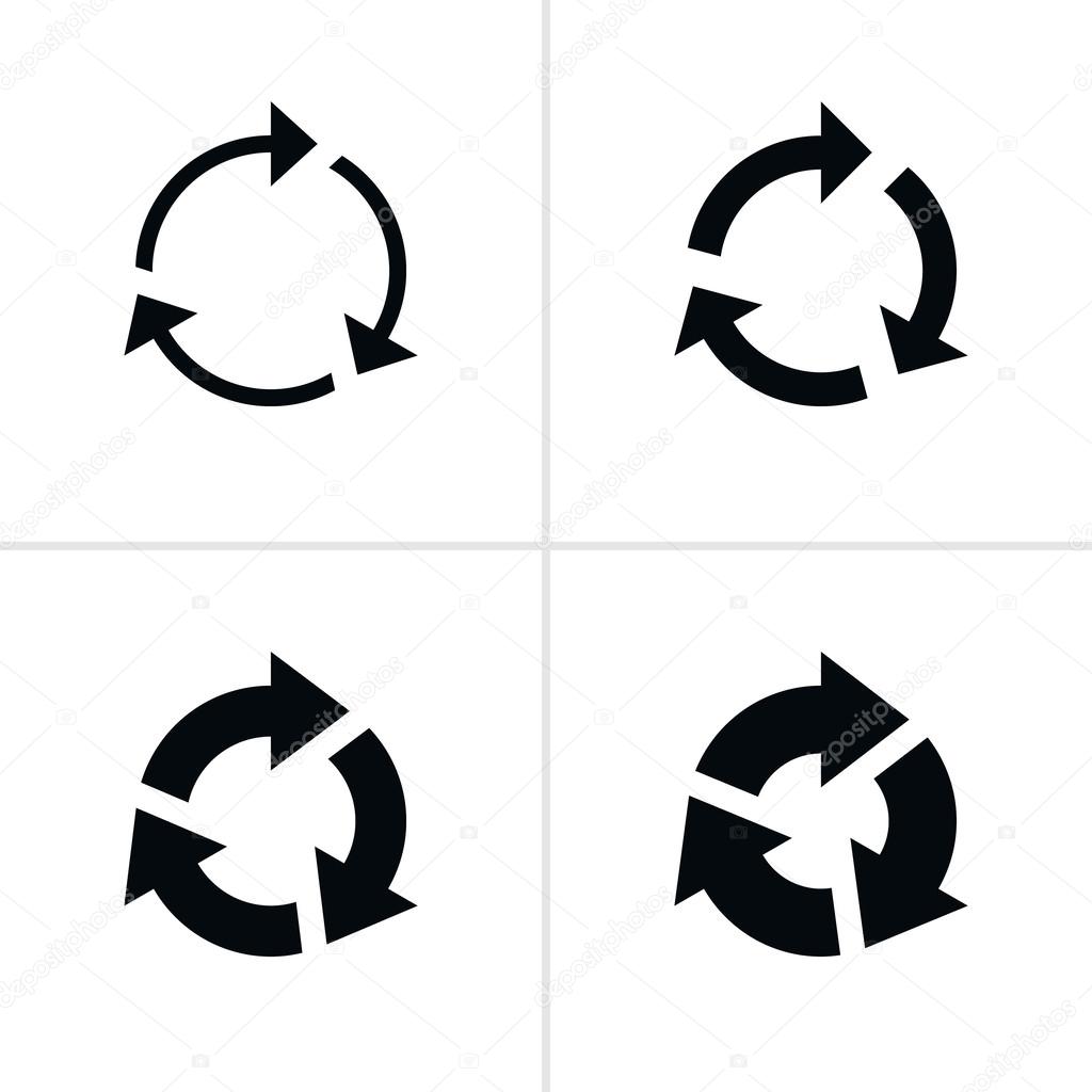 4 arrow efresh reload rotation loop sign set