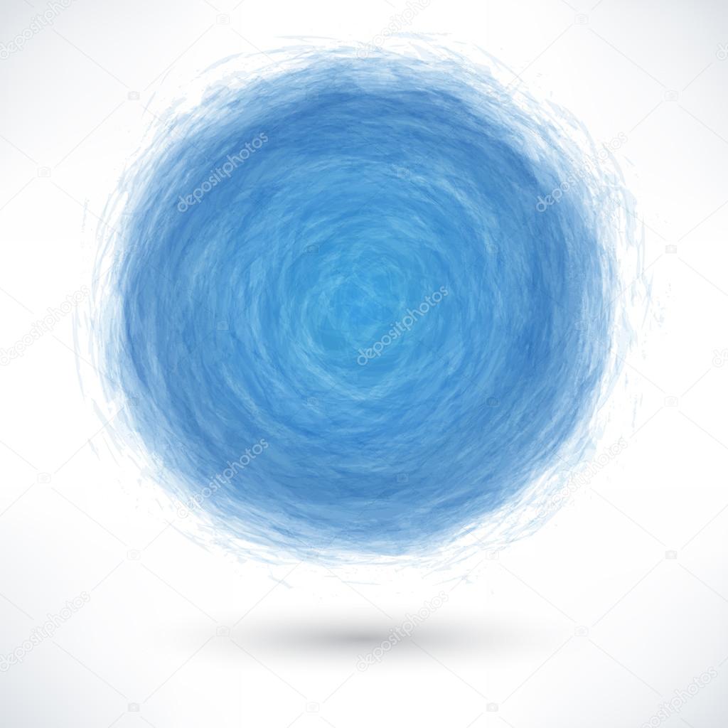 Blue brush stroke in circle