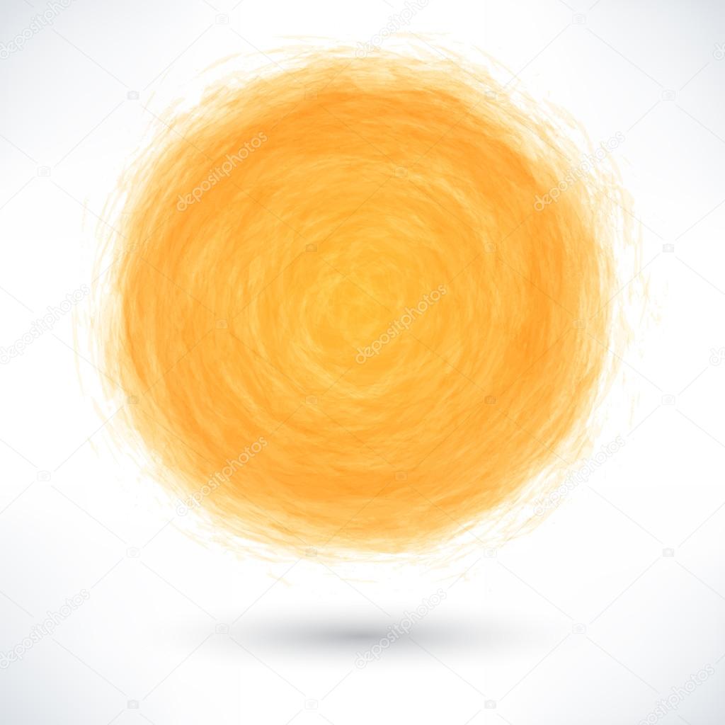 Yellow brush stroke in circle