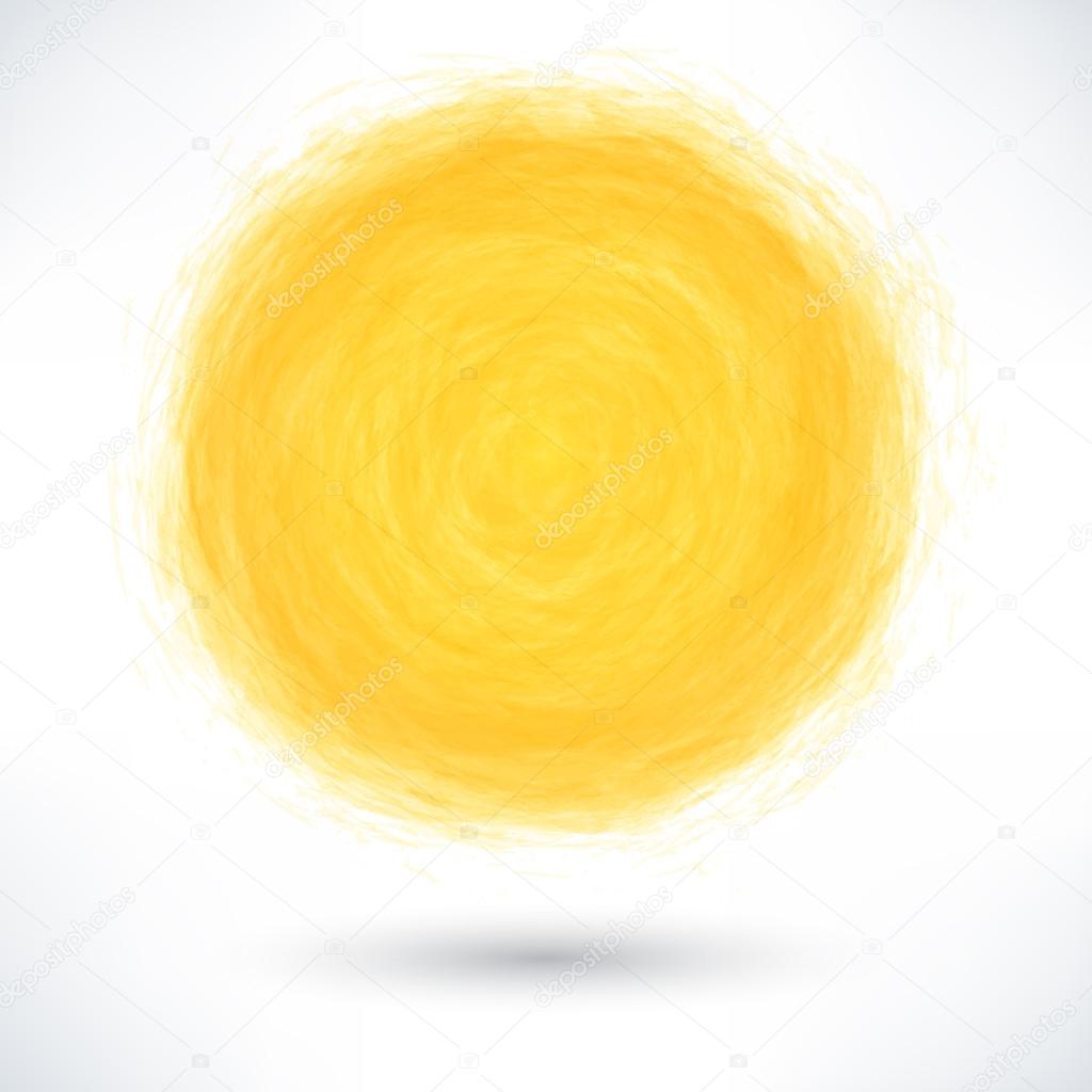 Yellow brush stroke in circle