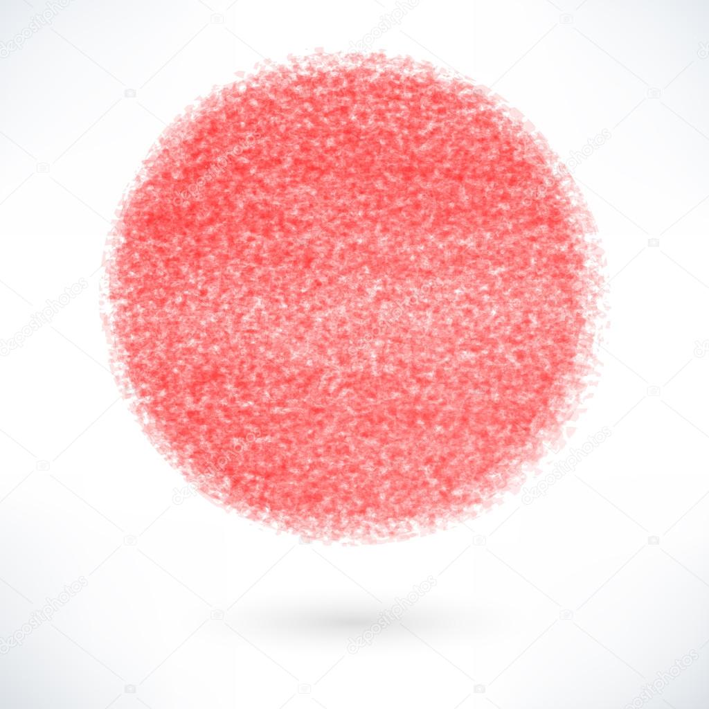 Red brush stroke in  circle
