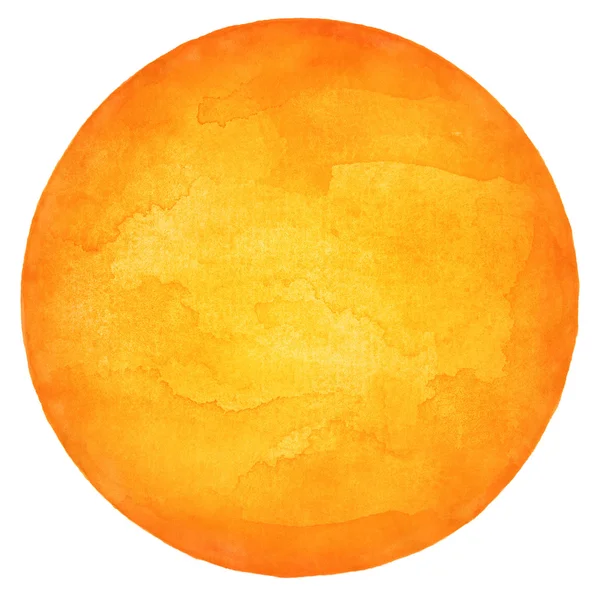 Arancione cerchio vuoto acquerello — Foto Stock