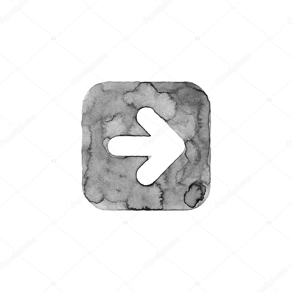 Arrow icon button with sign