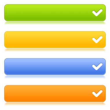 renkli web düğmeleri ile işareti kontrol edin.