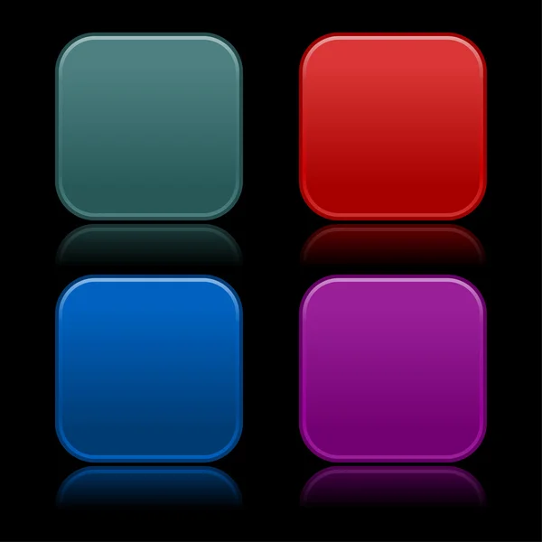 Botones cuadrados redondeados de colores — Archivo Imágenes Vectoriales