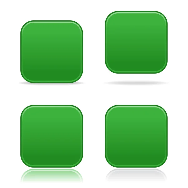 Botones verdes — Vector de stock