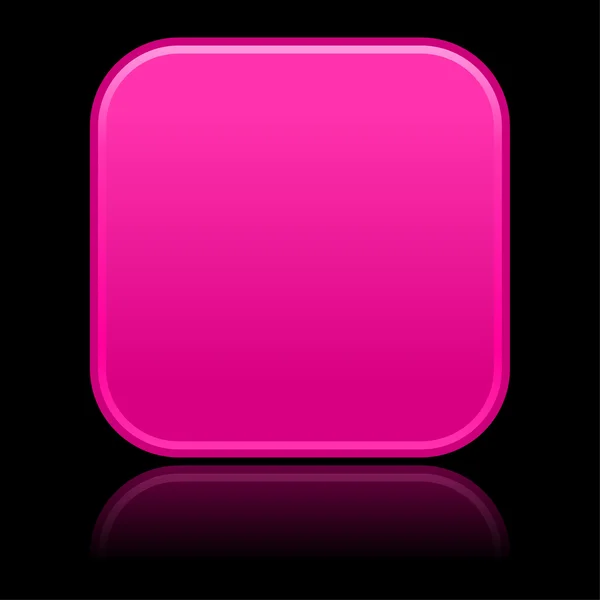 Tombol web pink pada warna hitam - Stok Vektor