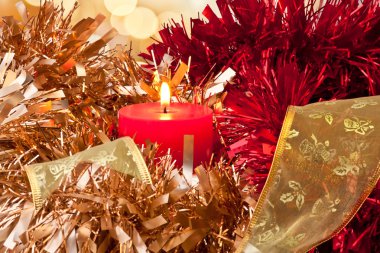 Christmas mum ışığı ve şerit