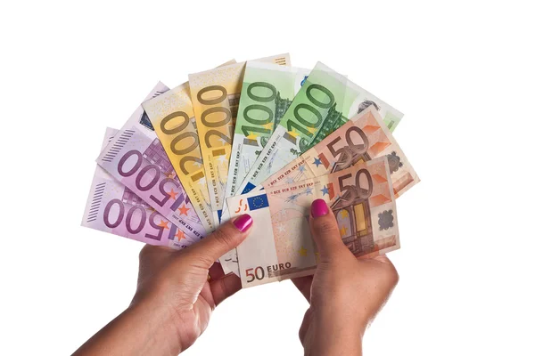 Euro banknot aralığı — Stok fotoğraf
