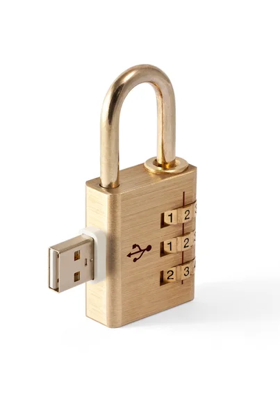 Segurança de dados USB bloqueado — Fotografia de Stock