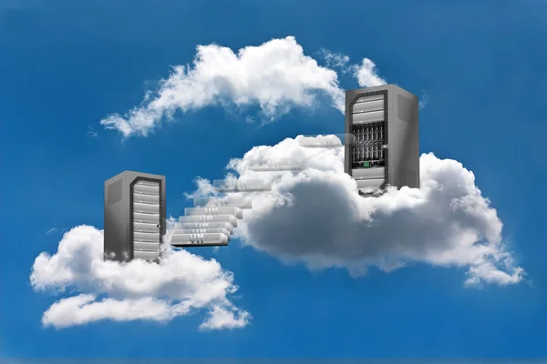 Cloud computing - VM pohybu Stock Fotografie