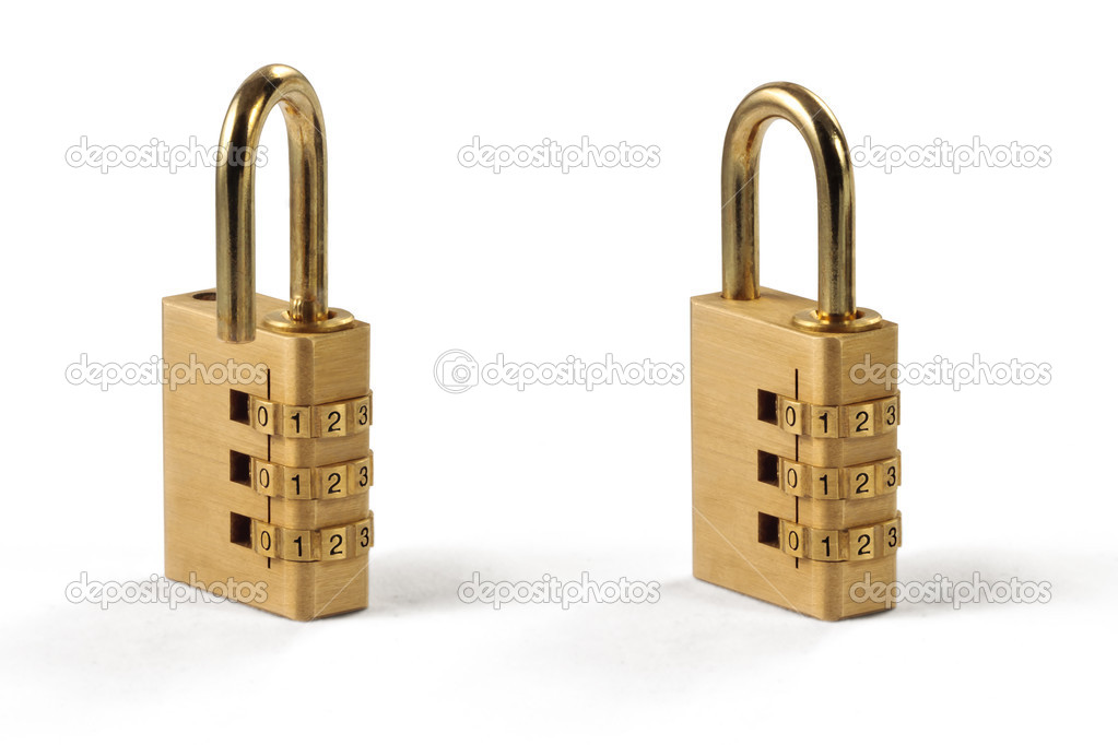 Combination Lock Unlocked and Locked