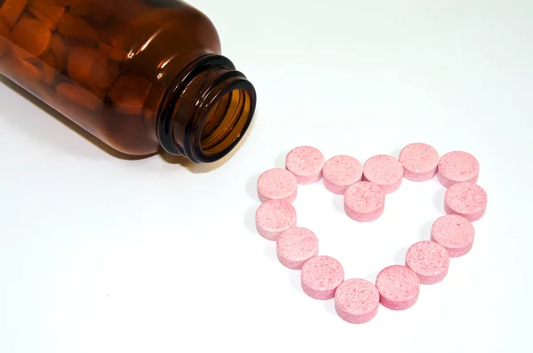 Pills and bottle — Stock Photo, Image