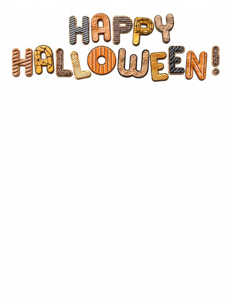 Счастливого Хэллоуина Циферблаты Белом Фоне Трехмерная Иллюстрация — стоковое фото