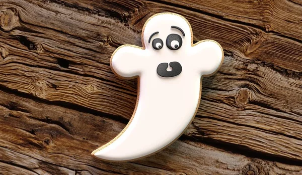 Biscoito Fantasma Halloween Ilustração — Fotografia de Stock