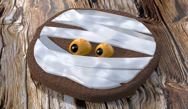 Halloween Mummy Cookie Illustrazione — Foto Stock