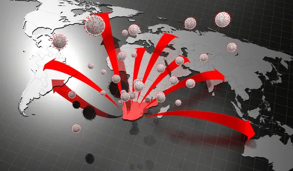 Sars Cov Covid Omicron Various Spraging South Africa Concepts Illustration — 스톡 사진