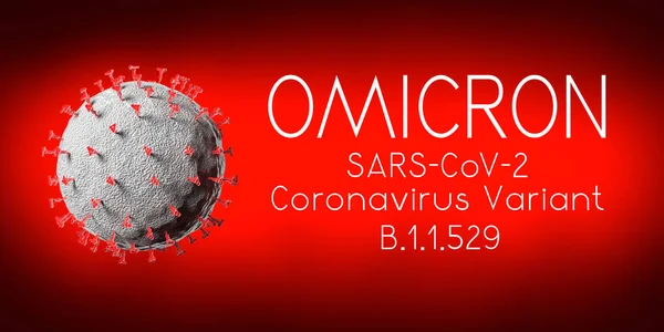 Konsep Varian Omicron Coronavirus Sars Cov Covid Ilustrasi — Stok Foto