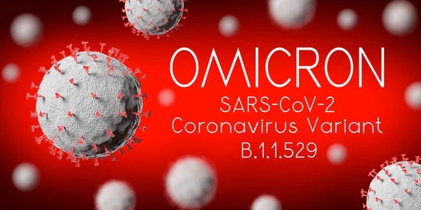 Konsep Varian Omicron Coronavirus Sars Cov Covid Ilustrasi — Stok Foto