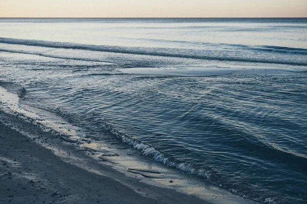 Beach Winter Baltic Sea Poland — стокове фото