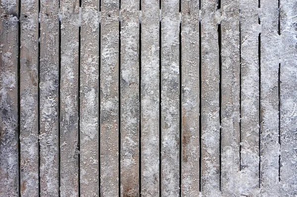 Ice Wooden Desks Planks — Stock Photo, Image