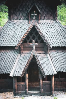June 13th 2016, Norway, Borgund - Stave Church - famous landmark and example of unique medieval architecture, Scandinavia.