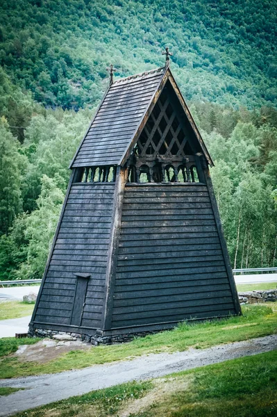 Juni 2016 Noorwegen Borgund Belfry Next Stave Church Beroemde Bezienswaardigheid — Stockfoto