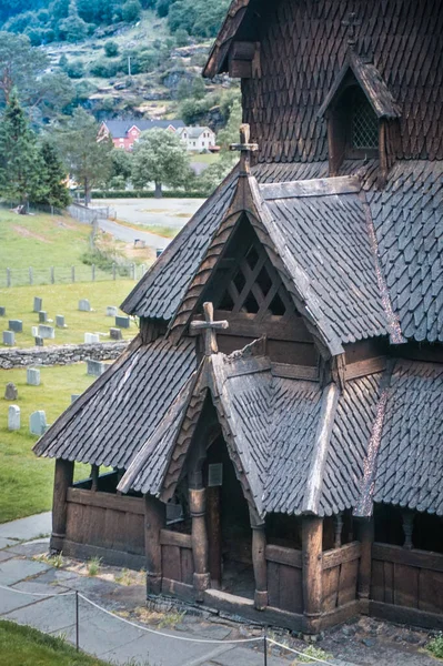 2016 노르웨이 Borgund Stave Church 건축의예이자 스칸디나비아 — 스톡 사진