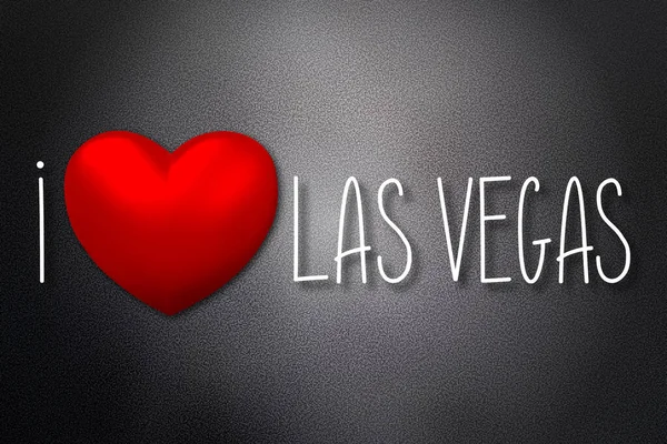 Encanta Las Vegas Forma Corazón Fondo Negro Ilustración — Foto de Stock