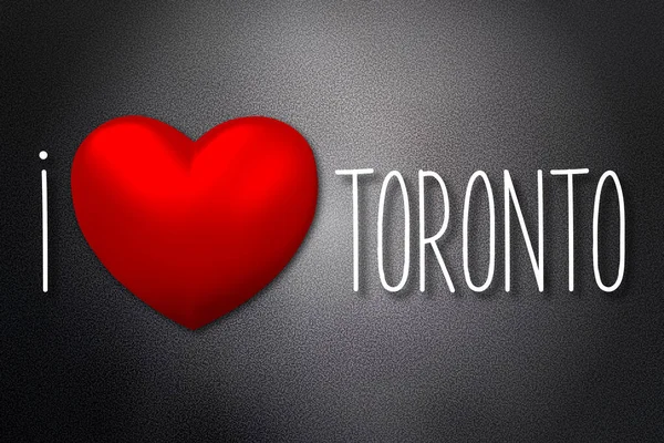 Encanta Toronto Forma Corazón Fondo Negro Ilustración — Foto de Stock