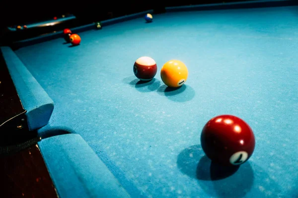 Pool Game Balls Table — Stock Photo, Image