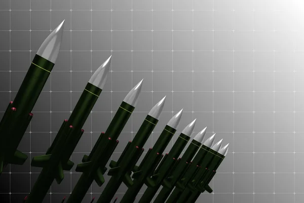 Missiles Croisière Fond Grille Illustration — Photo
