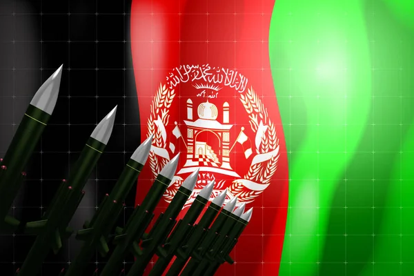 Kruisraketten Vlag Van Afghanistan Achtergrond Defensieconcept Illustratie — Stockfoto