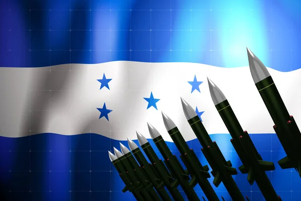 Misiles Crucero Bandera Honduras Segundo Plano Concepto Defensa Ilustración — Foto de Stock