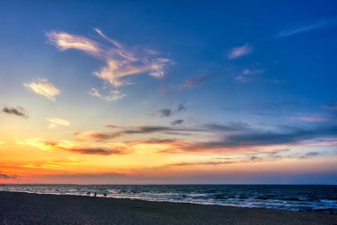 Gün batımında kıyı- Baltık Denizi, Polonya